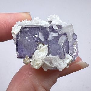 Purple Fluorite with Calcite Yaogangxian